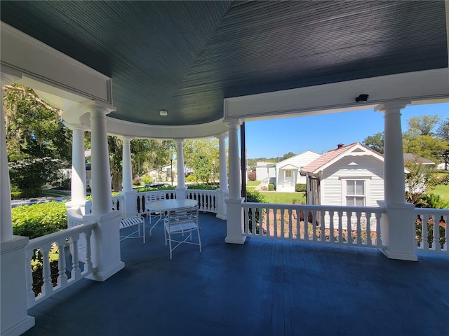 view of patio with covered porch