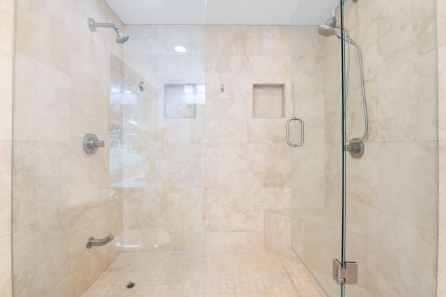 bathroom with walk in shower