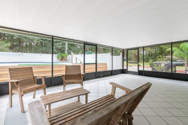 view of sunroom