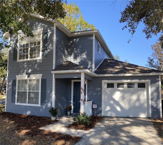 view of front of home featuring a garage