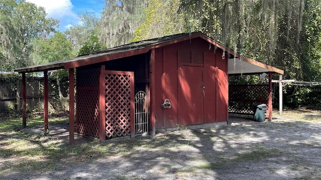 view of outbuilding