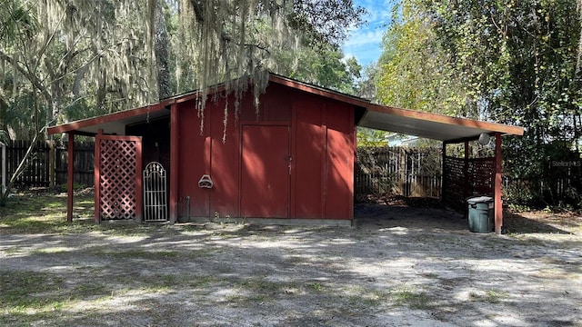 view of outbuilding