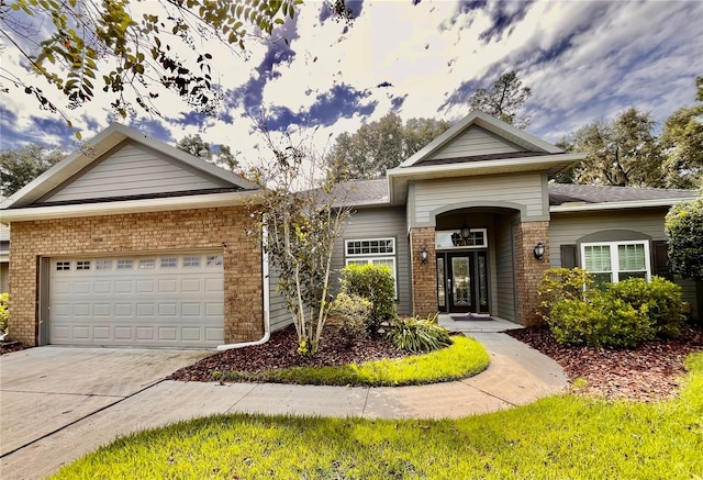 ranch-style home with a garage