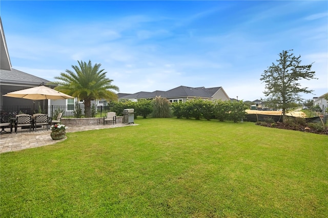 view of yard featuring a patio