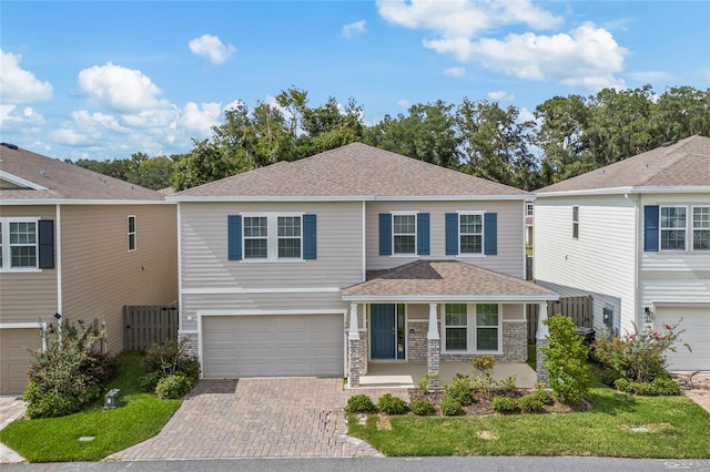 view of front of house featuring a garage