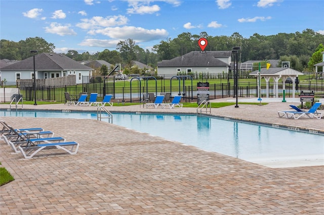 view of pool featuring a gazebo and a yard