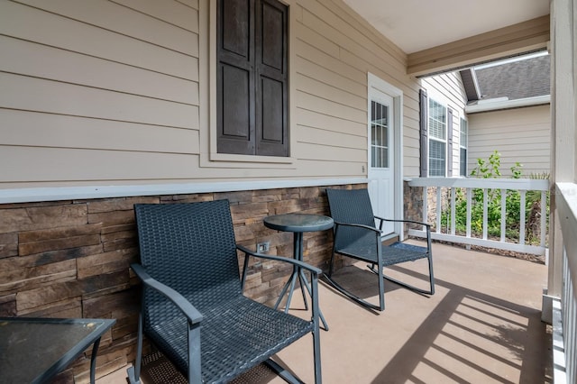 balcony with covered porch