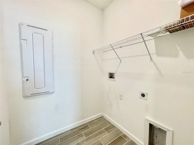 laundry room with hookup for a washing machine and electric dryer hookup