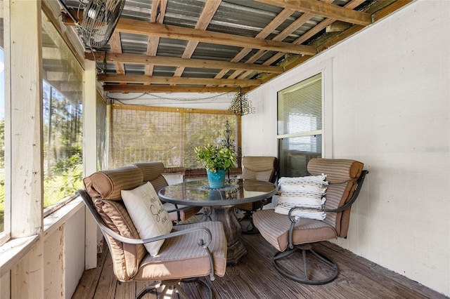 view of sunroom / solarium