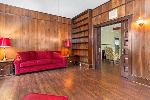 26502 NW 3rd Ave, Newberry, FL 32669 - living room featuring wood finished floors and wooden walls