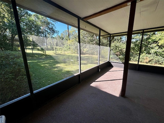 unfurnished sunroom with a healthy amount of sunlight