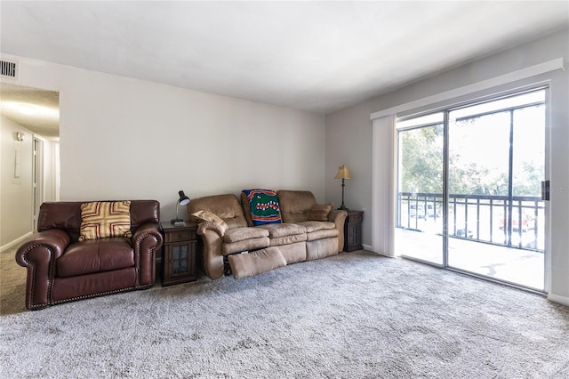 view of carpeted living room