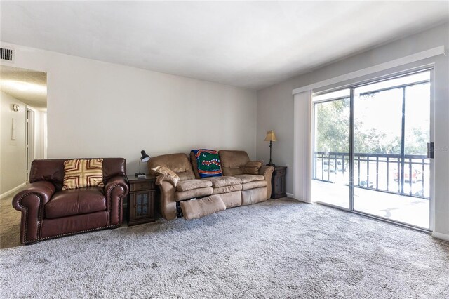 6519 W Newberry Rd Unit 805, Gainesville, FL 32605 - carpeted living area with baseboards and visible vents