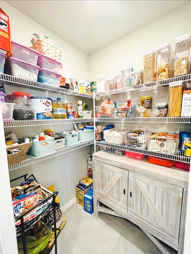 view of pantry