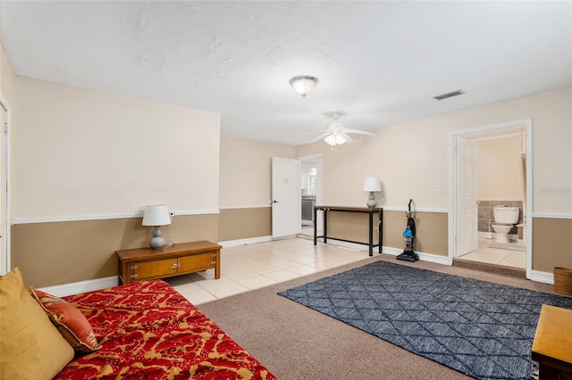 view of tiled bedroom