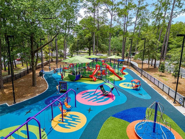 view of community with a playground