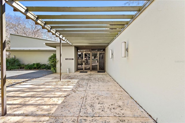 view of patio with french doors