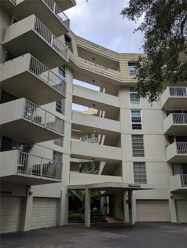 view of property with a garage