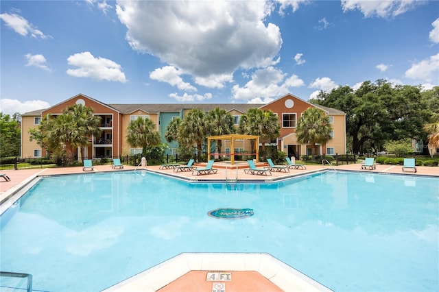 view of pool with a patio area