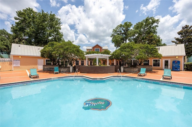 view of pool with a patio area