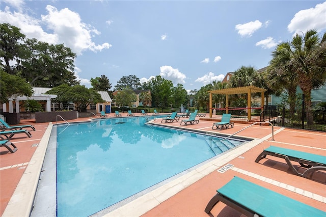 view of pool with a patio area