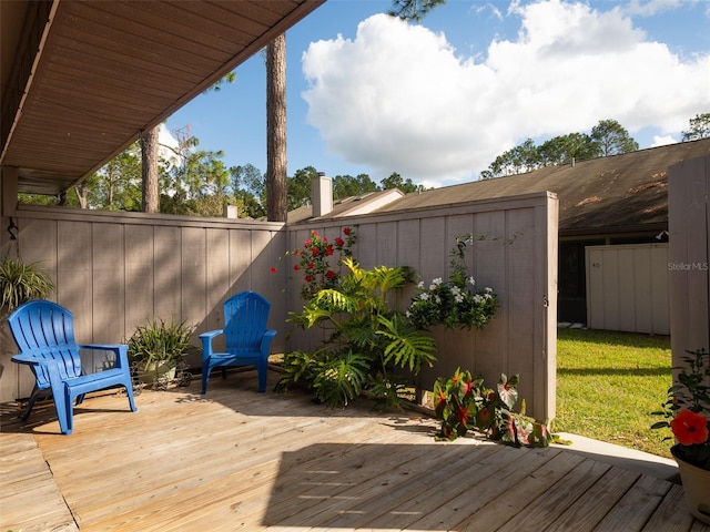 view of wooden terrace