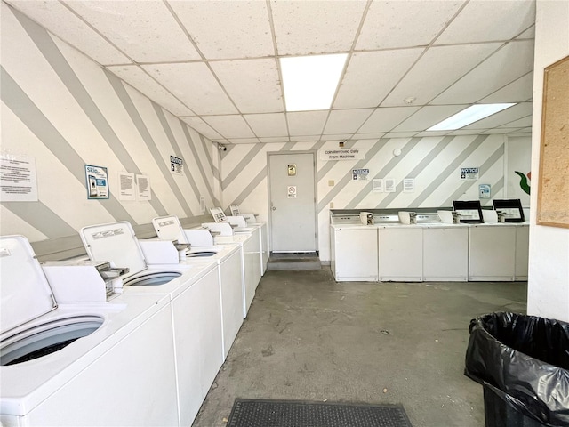 laundry area with washing machine and dryer