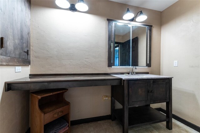 bathroom featuring vanity and tile patterned floors