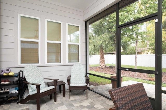 view of sunroom