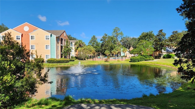 view of water feature