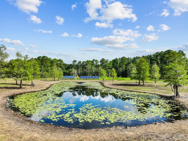 view of home's community featuring a water view