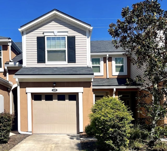 view of front of home featuring a garage