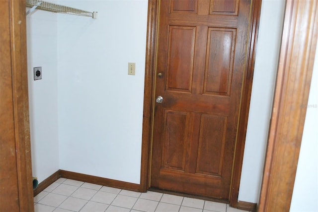 interior space with light tile patterned floors