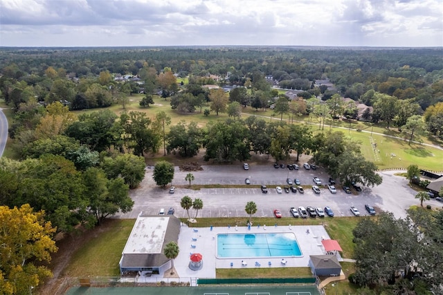 6225 NW 105th Ave, Alachua, FL 32615 - aerial view of a pool and a forest