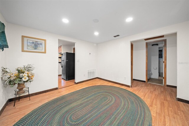 empty room featuring light wood-type flooring