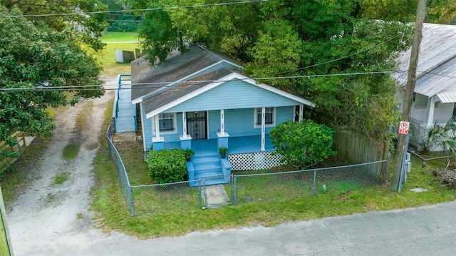 view of front of house featuring covered porch