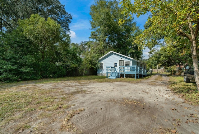 exterior space featuring a deck