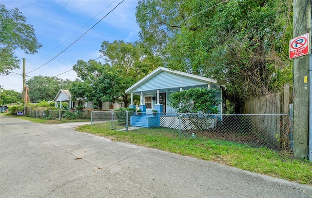 bungalow-style home with covered porch