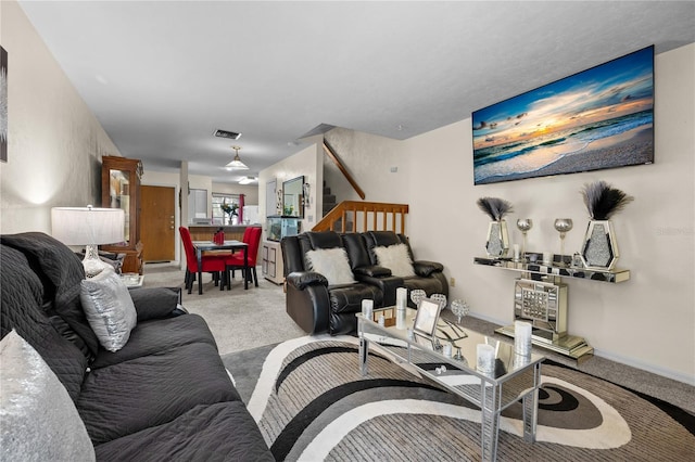 view of carpeted living room