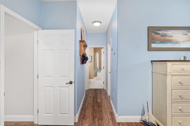 hall featuring hardwood / wood-style flooring