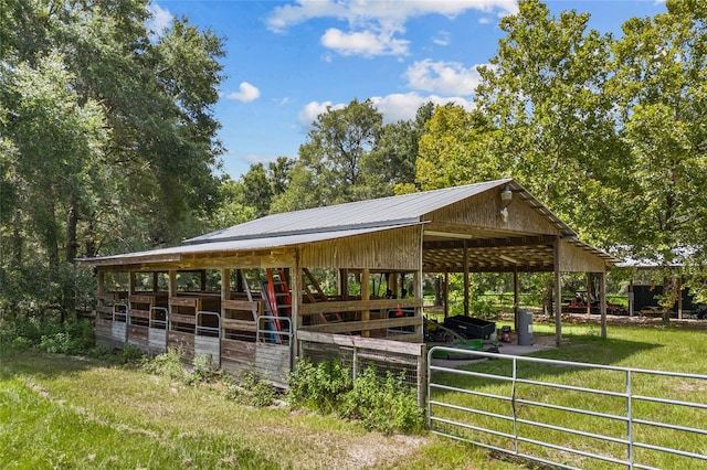 view of horse barn