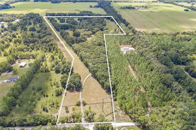 bird's eye view featuring a rural view