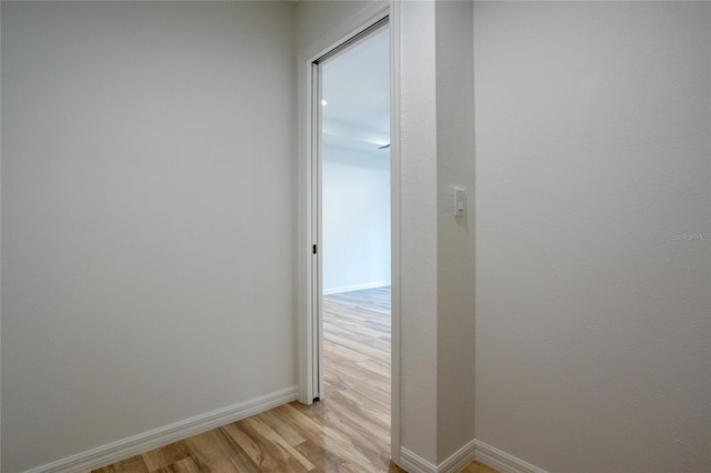 hall featuring light hardwood / wood-style floors