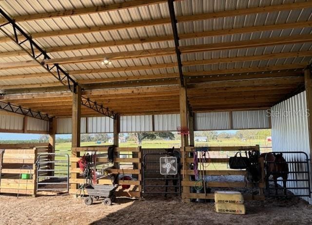 view of horse barn