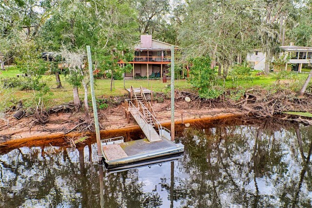 7890 SW 25th Pl, Bell, FL 32619 - dock area with a water view