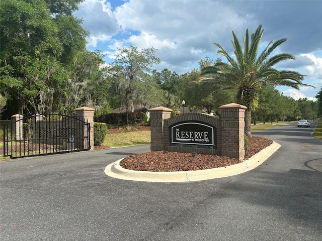 view of community sign