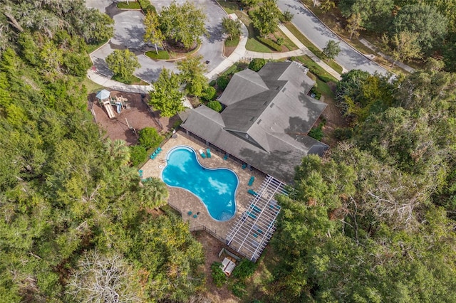 1237 NW 137th Way, Newberry, FL 32669 - drone / aerial view of a pool area