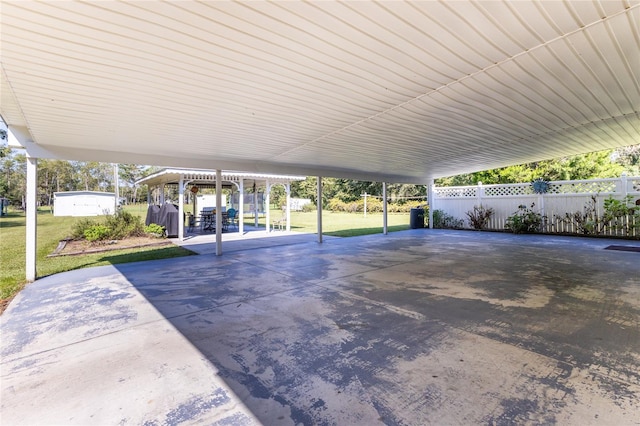 view of patio / terrace with a carport