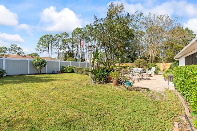 view of yard featuring a patio