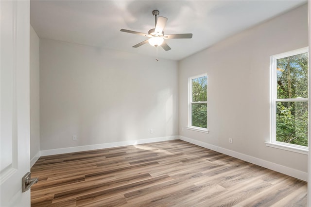 1023 NW 132nd Blvd, Newberry, FL 32669 - spare room featuring healthy amount of natural light, wood finished floors, ceiling fan, and baseboards